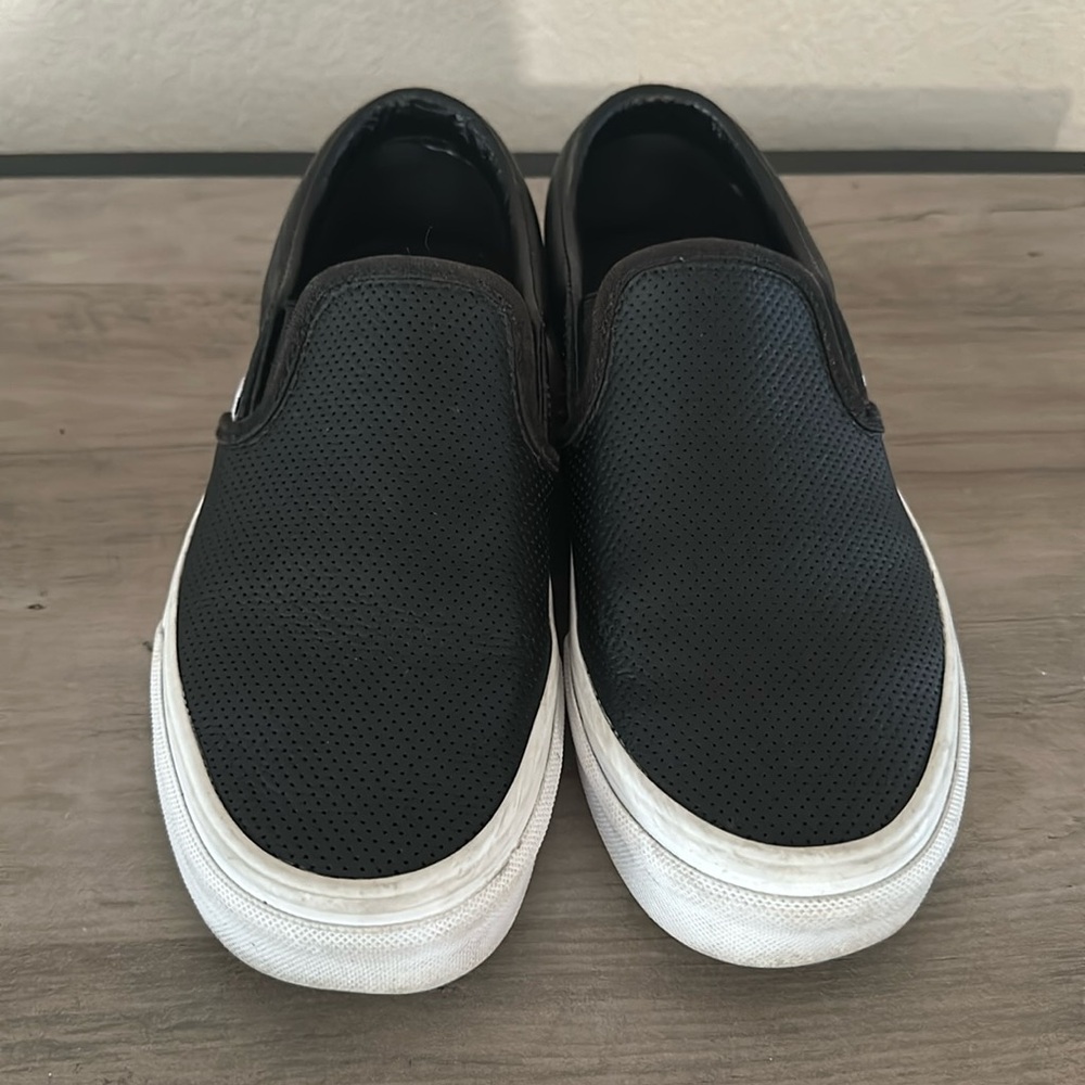 Faux Leather Vans Slip-ons